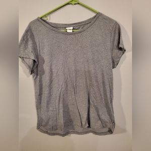 H&M basics soft tee, gray, small